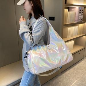 Borsa da palestra sportiva da donna a pozzetto leggero in poliestere asciutto e bagnato separato per allenamento di nuoto a breve distanza - Product Image 1