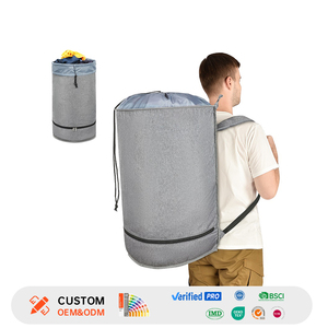 Cesto de Ropa Sucia Plegable Premium OEM, Cesto para Ropa Sucia, Bolsa de Lavandería Plegable Tipo Mochila - Product Image 1