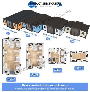 Maison pliable modulaire personnalisée Maison préfabriquée <span class=keywords><strong>Conteneur</strong></span> extensible avec prix de construction bon marché pour la maison <span class=keywords><strong>ou</strong></span> le bureau - Product Image 2