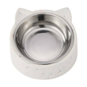 Comedero para Mascotas de Interior, Vietnam, Melamina + Acero Inoxidable, Duradero, Impermeable, Ecológico, Antideslizante, con Protección para el Cuello, Base Alta - Product Image 2