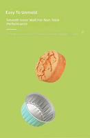 Gobelets à gâteau jetables en aluminium de qualité alimentaire et bols en aluminium résistants à la chaleur avec couvercles, capacité 125 ml, pour friteuses à air de usage professionnel en restaurant