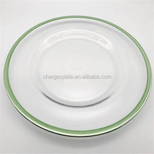 Assiette de présentation élégante en verre coloré de 13 pouces pour les fêtes et les mariages - Product Image 5