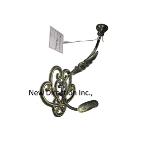 Gancho de pared de Metal con acabado antiguo, diseño hecho a mano, ropa, abrigo o bolsa, gancho de Metal colgante, decoración de pared de baño, gancho de pared de esquina - Product Image 1