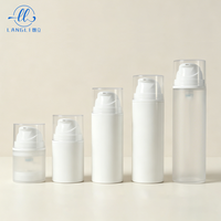 Flacon pompe sans air en PP mat personnalisé avec logo, 49 mm, mono, à clipser, vide, pour cosmétiques, gel, lotion, crème, nettoyant