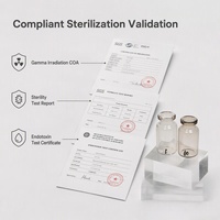 Flacon en verre QT RTU, stérilisation par irradiation gamma, sans pyrogène