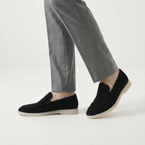 Chaussures bateau décontractées pour hommes en daim et cuir véritable, de marque italienne, élégantes, grande taille 50, meilleure qualité, à enfiler, durables, pour la marche - Product Image 2