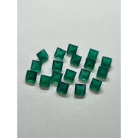 Batu Permata Onyx Hijau Alami Potongan Kotak 5 mm |   Batu Onyx Hijau untuk Pembuatan Perhiasan |   Batu Permata Grosir