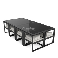 Ensemble de table de chaise de salle à manger en aluminium meubles de patio extérieur table à manger