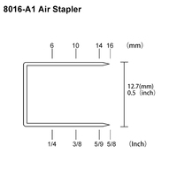 Agrafeuse pneumatique WISDOM 8016, outil pneumatique, agrafeuse à fil fin 21GA, pistolet à clous pneumatique en alliage d'aluminium 8016-A1 pour palettes, meubles, OEM
