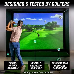 Meilleures ventes d'accessoires de <span class=keywords><strong>golf</strong></span> : Kit de <span class=keywords><strong>filet</strong></span> de simulation de <span class=keywords><strong>golf</strong></span> 10 x 8 pieds avec écran d'impact triple couche de qualité supérieure - Product Image 4