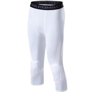 Celana Kompresi Basket Pria 3/4 yang Dapat Disesuaikan, Cepat Kering, Terbuat dari Poliester dengan Pelindung Lutut Berpori Model Sarang Lebah yang Bernapas - Product Image 5