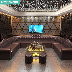 Nouveau design, mobilier de bar et de salon de style industriel <span class=keywords><strong>vintage</strong></span> antique pour boîte de nuit et bar à chichas, canapé de bar en cuir antique en forme de U - Product Image 1