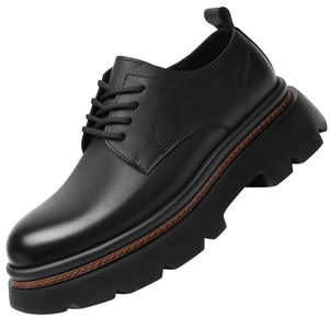 Zapatos Elevadores Invisibles para Hombre, Directo de Fábrica, de Cuero Negro, Ligeros, Aumentan <span class=keywords><strong>4</strong></span> Pulgadas, Zapatos de Vestir - Product Image 2