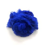Fournisseur direct de fibres de polyester en balles, fibres de polyester bleues pour rembourrage