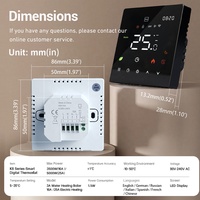 Thermostat intelligent WiFi pour la maison, contrôleur de température pour chaudière à eau/gaz et chauffage électrique, compatible avec Alexa/Google Home