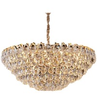 Lustre LED moderne de luxe en cristal pour salon, villa, chambre à coucher, éclairage principal, décoration d'intérieur