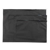 Sacs d'expédition pour vêtements avec logo personnalisé, sacs à fermeture éclair pour t-shirts, sous-vêtements, emballage réutilisable, sacs à fermeture éclair translucides givrés avec curseur