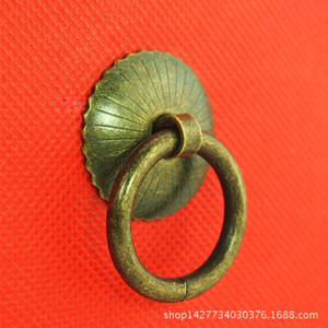 Cd6 Ring Handle <b>28mm</b> Pin 29mm Pad 30mm Ring Antique Bronze Drawer Furniture Handle Traditional Style - Product Image 4