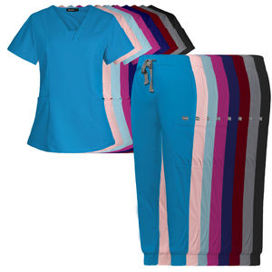 Seragam Kerja Wanita Niaahinn Atasan Lengan Pendek Celana Jogger Set Seragam Salon dan <span class=keywords><strong>SPA</strong></span> Seragam Perawat - Product Image 4