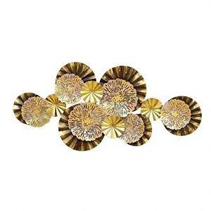 Decoración de Pared Circular Metálica Dorada Moderna, Arte Decorativo para el Hogar, Hotel, Interior, Fabricante Mayorista OEM - Product Image 1