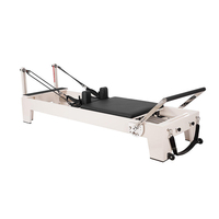 Equipo Profesional de Pilates Reformer de Madera Duradera con Sistema Deslizante de Riel Completo, Máquina de Entrenamiento de Núcleo de Roble para Estudio de Pilates