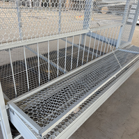 Poulailler galvanisé résistant aux intempéries, soudé et perforé, pour usage domestique, facile à assembler, avec toit plat ou en pente, pour l'extérieur