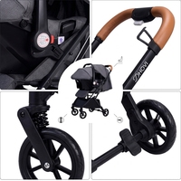 Poussette bébé pliable de haute qualité, pliage à une main, système de voyage compact et léger, prix de gros