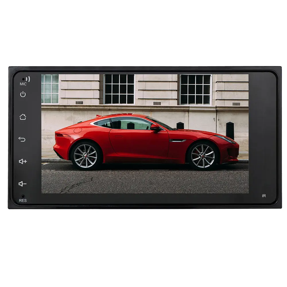 iPoster 7in Android 10 touch screen 2 din multimedia audio player car stereo with external speaker built-in RDS for Toyota