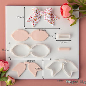 Coupe-argile en conception de nœud <span class=keywords><strong>papillon</strong></span> pour outils de gâteau en résine époxy polymère boucles d'oreilles pendentifs et moules à biscuits - Product Image 6