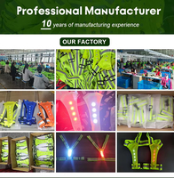 Gilet de sécurité LED réfléchissant pas cher pour la nuit, vente en gros d'usine