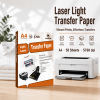 Papier de transfert laser A4 A3 pour l'impression sur tissus 100% coton, t-shirts, sacs, casquettes, housses d'oreiller