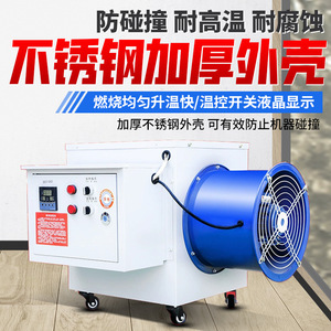 Industrial Electric Fan Heater Adjustable <b>Thermostat</b> Digital <b>Control</b> Portable Fast Heating Commercial Use Metal Body - Product Image 1