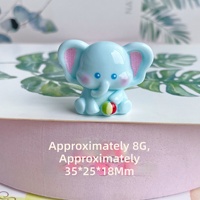 Miniatures créatives mignonnes en résine (porc, grenouille, éléphant) pour accessoires DIY, technique d'huile coulante - Ornements de voiture semi-finis