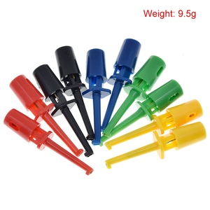 TZT 10Pcs Mini Single <strong>Test</strong> Hook <strong>Clip</strong> <strong>Test</strong> Probe for Electronic Testing <strong>IC</strong> Grabber Small Size Round Crocodile <strong>Clip</strong> - Product Image 5