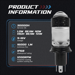 Groothandel Tri <span class=keywords><strong>Color</strong></span> <span class=keywords><strong>H4</strong></span> Mini Bi LED Projector 3000K 4300K 6000K <span class=keywords><strong>H4</strong></span> LED Koplamp All-in-One 3 Kleuren Auto Motorfiets Modificatie - Product Image 6