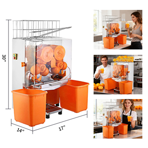 Exprimidor de Naranjas/Cítricos Bokni con Motor de 120W, 20 Naranjas/Min, Naranja/Plateado, Garantía de 12 Meses - Product Image 2