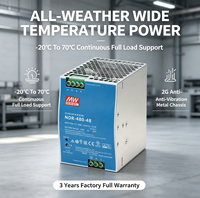 Alimentation électrique sur rail DIN 480W Mean Well NDR-480-24/48, convertisseur AC/DC 24V 20A 48V 10A, automatisation industrielle, sortie simple