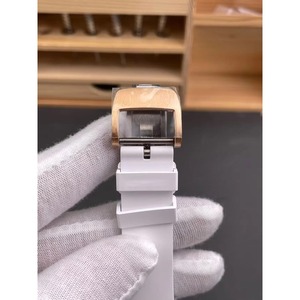 สีขาวบริสุทธิ์ สง่างามเหนือกาลเวลา นาฬิกาสปอร์ตธุรกิจอัตโนมัติแบบโครงกระดูกเซรามิกประดับเพชรเต็มเรือน สำหรับทั้งชายและหญิง - Product Image 6