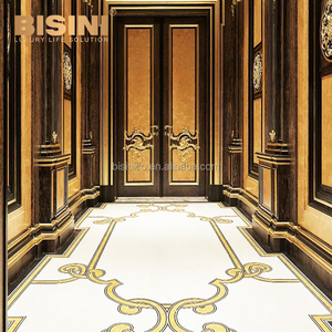 Classico di lusso in Stile Europeo Villa Girasole Progettato Beige e Nero di Marmo Medaglione Intarsiato Pavimento di Piastrelle - Product Image 3