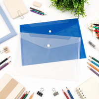 Cartella Portadocumenti A4 in Plastica PP con Bottone a Pressione Colorato per Organizzare Carta Stampante e Documenti - Ideale per Scuola e Ufficio