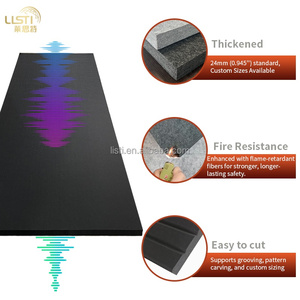Muestras Gratis Panel Acústico de Fieltro PET Insonorizante e Ignífugo B1 de 24 mm 8*4 pies para Decoración de Paredes y Techos de Estudios de Grabación - Product Image 4