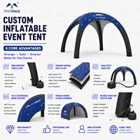 Gonflable Résistant Aux Uv Vélo Marathon Course D'automobiles Événements Sportifs Étanche Portable Gazebo Auvent Tente Gonflable pour L'événement