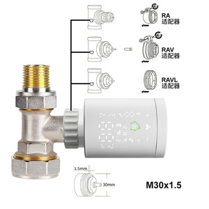 Sistema di Domotica Termostato Wifi dal Design Moderno Valvola Termostatica per Radiatori per Hotel con Controllo Zigbee in ABS PC per Riscaldamento ad Acqua 230v 220v - Product Image 5