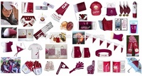 Drapeau du Qatar sur mesure pour la fête nationale avec franges et pompons, drapeau en satin du Qatar avec support métallique, drapeau cadeau pour événement