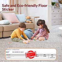 Dalles de sol en vinyle PVC auto-adhésives antidérapantes à motif marbre - Qualité commerciale, résistantes au feu, finition mate pour chambre et atelier