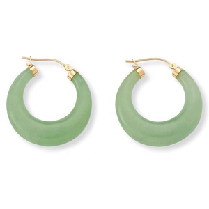Wholesale <strong>Jade</strong> <strong>Earrings</strong> Hoop for Women Trend <strong>Jade</strong> Hoop <strong>Earrings</strong> 925 Sterling Silver - Product Image 5