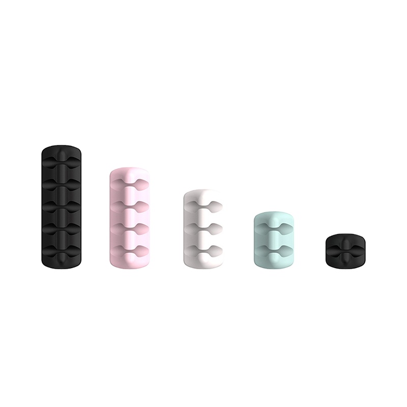 Силиконовый держатель для кабеля, 4 размера, зажим для кабеля, органайзер, галстуки разных цветов