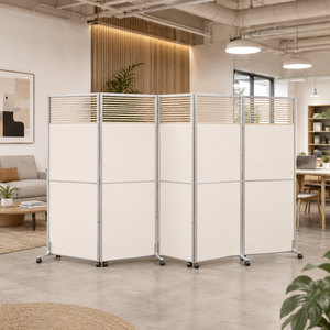 Paravent <span class=keywords><strong>Acoustique</strong></span> Pliant Léger et Autonome, Séparateur d'Espace Intérieur Portable pour Bureau Commercial Moderne - Product Image 3