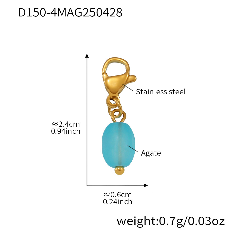 D150-4-pendentif agate dorée 5pcs