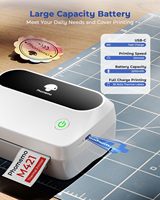 Imprimante d'Étiquettes Thermique Portable Sans Fil Phomemo M421, Compatible Téléphones iOS et Android, Largeur de 1,57 à 4 Pouces, pour Usage Domestique et Professionnel